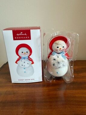Hallmark Keepsake 2025 Sweet Snow Girl Limited Edition Porcelain Ornament